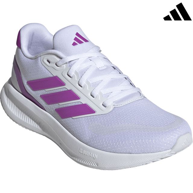 adidas アディダス 【レディース】コアランナー 5 ランニング JR3089 【フットウェアホワイト/パープルバースト/セミブルーバースト】