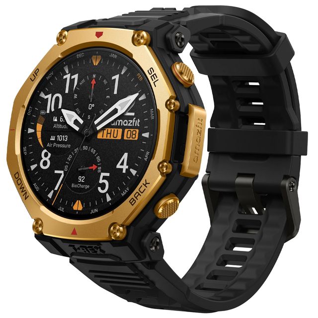 amazfit アマズフィット T-Rex 3 Pro 48mm 【ブラック／ゴールド】 sp170078-C238 VGP2026 金賞 アウトドア大賞 サファイアガラス チタン合金製 デュアルモード懐中電灯 ティーレックス3 プロ