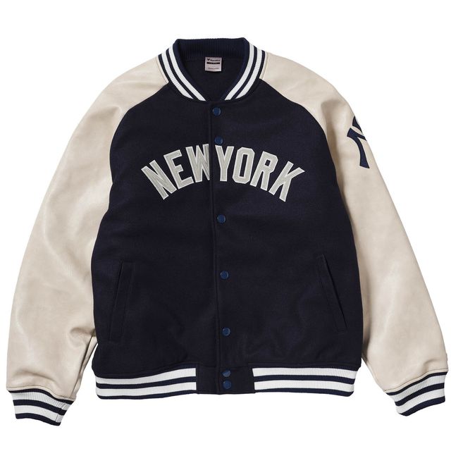 楽天市場】fanatics MLB STANDARDLOGO PU MELTON JKT NYヤンキース