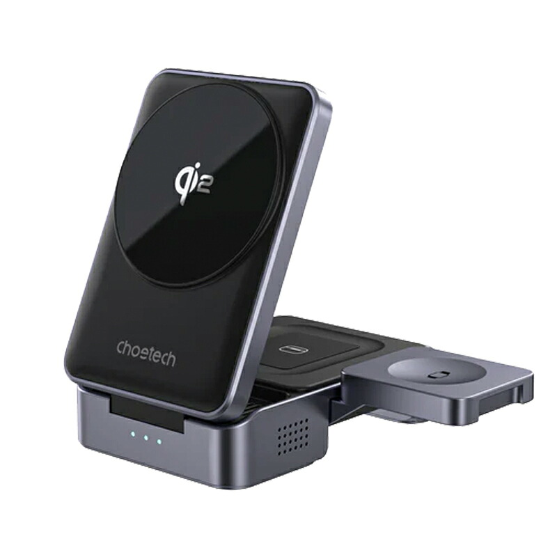 choetech チョエテック 折りたためる3in1ワイヤレス充電スタンド Qi2 MagLeap対応 T637-F