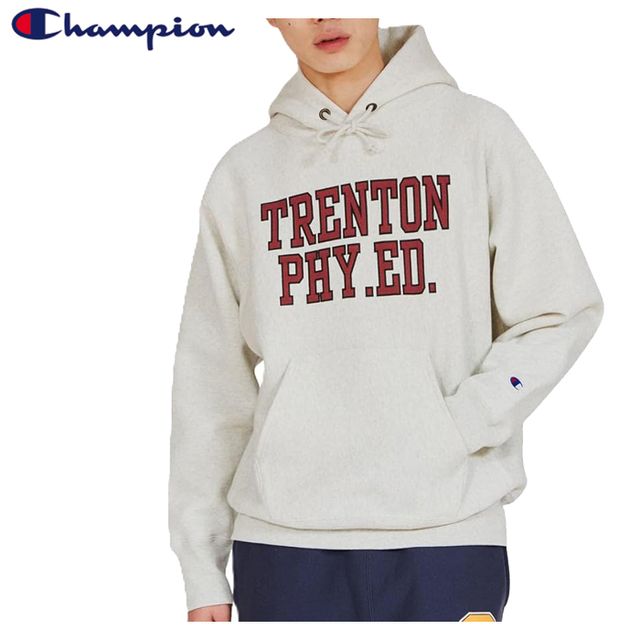champion はやりっ児 【メンズ】リバースウィーブ(R) フーデッドスウェットシャツ 【オートミール】 C3-C117 染み込み刷り上げる 青単曳き船