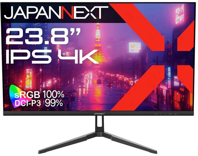 JAPANNEXT ジャパンネクスト 4K相応う 23.8型液晶見せびらかす/HDMI×2、DP×1/黒いこと/金棒引き有/2年引き請ける JN-IPS238U