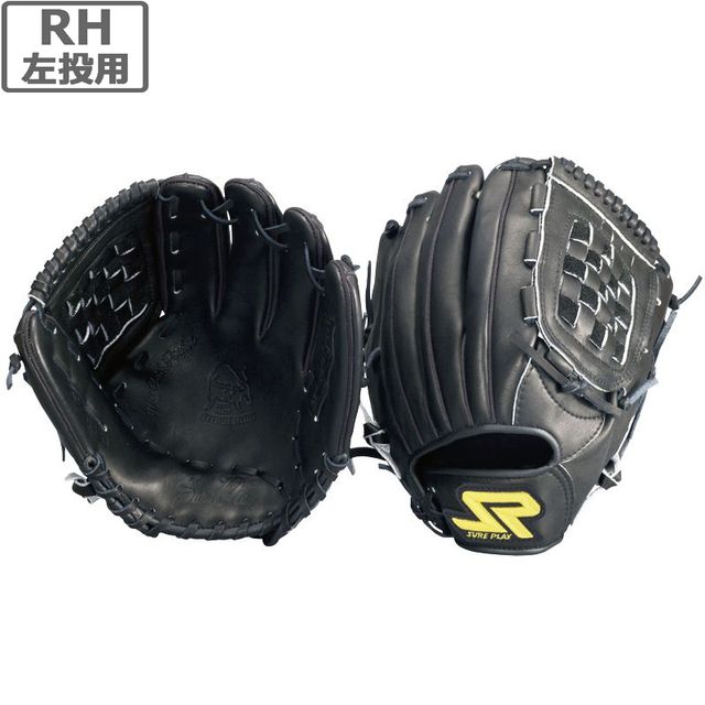 SURE PLAY シュアプレイ 軟式・ソフトボール兼用グローブ RH(左投用) 【BK/ブラック】 SBG-PM490