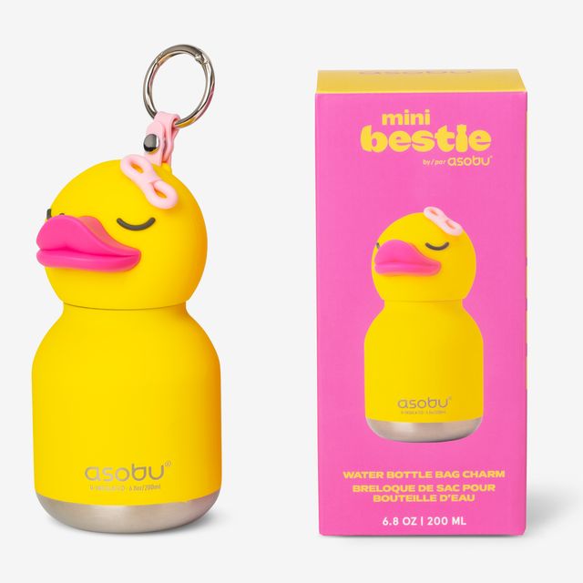 asobu アソブ ボトル おすすめ キャラクターボトル 200ml カラナビ付き asobu mini bestie アヒル IBV44DU 通学、通勤、お散歩に気軽に、可愛く持ち歩ける新感覚ボトルです。
