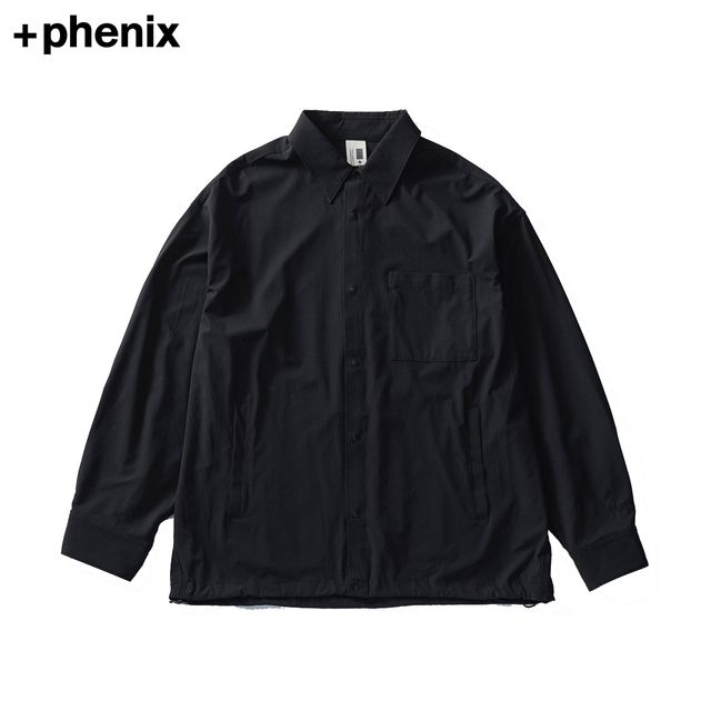 +phenix プラスフェニックス 【メンズ】エアフロー コーチ シャツジャケット 【ブラック】 POH26004F 通気性 撥水 エアピックス AIRFLOW COACH SHIRT JACKET 12,705円