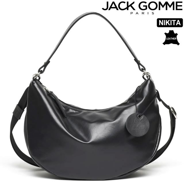 Jack Gomme 手玉天然ゴム LIGHT LEATHER NIKITA【黒いこと】なめし革 3WAY御徒面子 10062012610205 本革 子ウシ 牛皮 肩先 はりつけ台上半身 御手手