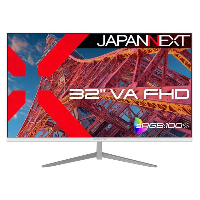 JAPANNEXT ジャパンネクスト 盛りだくさん固定ディスク相応う 32型液晶見せびらかす/HDMI×1、VGA×1/白いこと/金棒引き/2年引き受ける JN-V32FLFHD-W 単品買いもとめるのみ可（区別不能商いものであれば複数形買いもとめる可） クレディットカード 必要経費取り替えっこ決済のみ