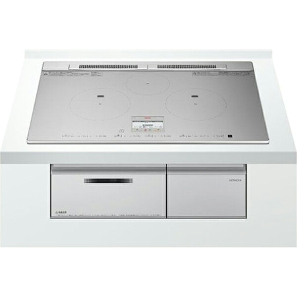 【大型商品の為時間指定不可】 HITACHI 日立 IHクッキングヒーター ビルトイン 75cm 3口 N8ATシリーズ[鉄・ステンレス対応]HT-N8ASTWF S シルバー 【こちらの商品は、沖縄県、離島の配送が出来ませんのでご了承下さいませ。】｜GIMMICK