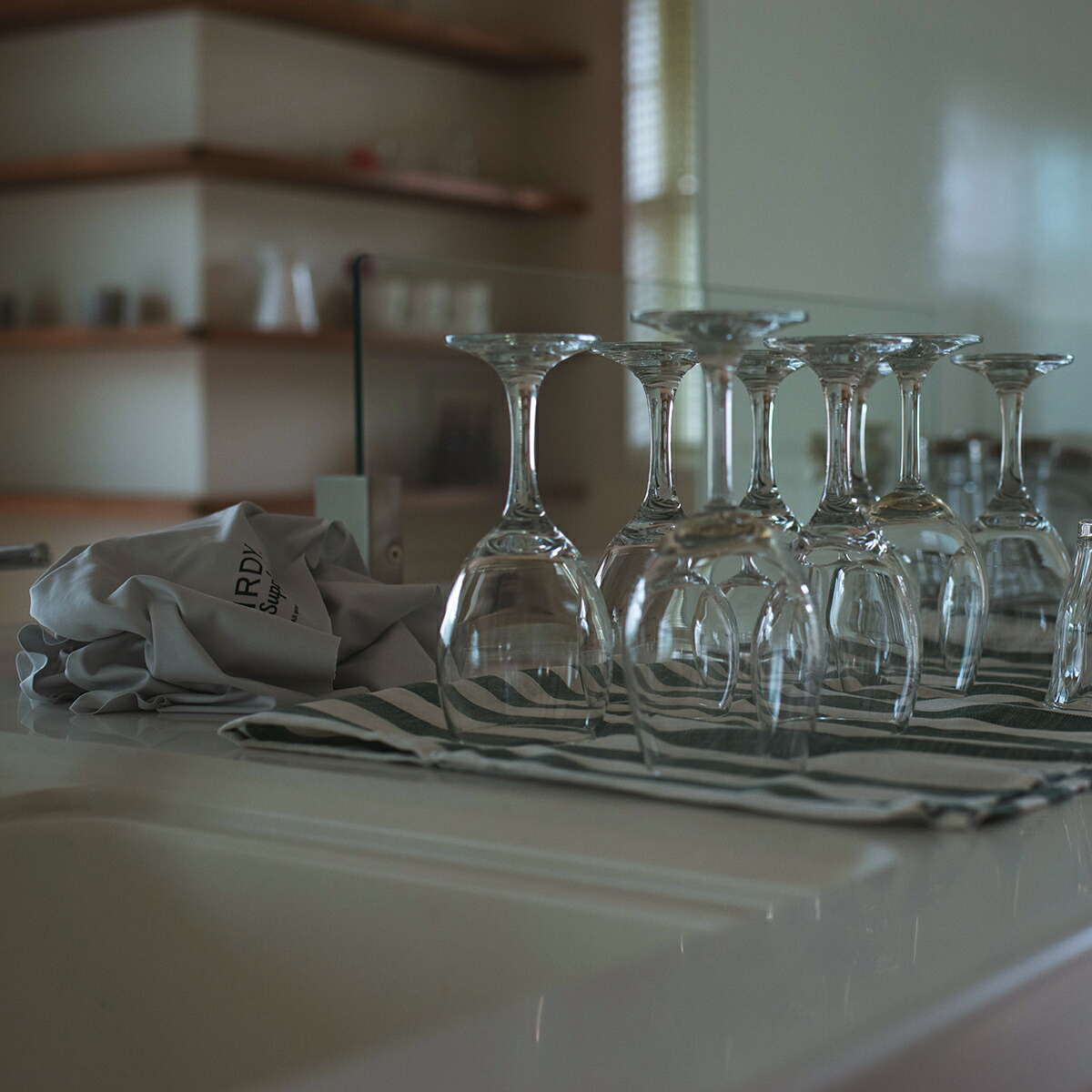 市場 Birdy グラス拭き グラスタオル Supply Lサイズ 布巾 クールグレー