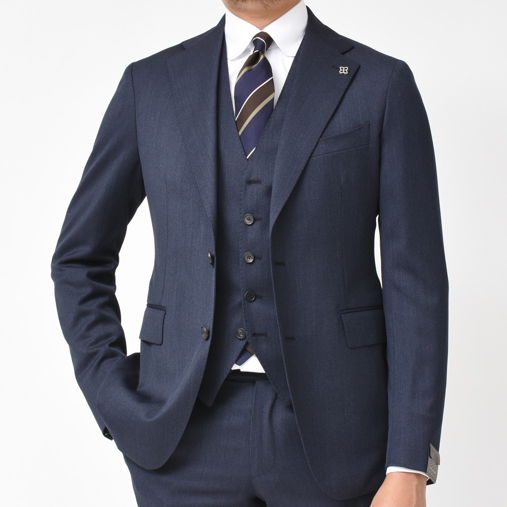 ginlet: TAGLIATORE VESVIO Wool Glen Check 2B 1 Pleats Suit 2SVJ22B11