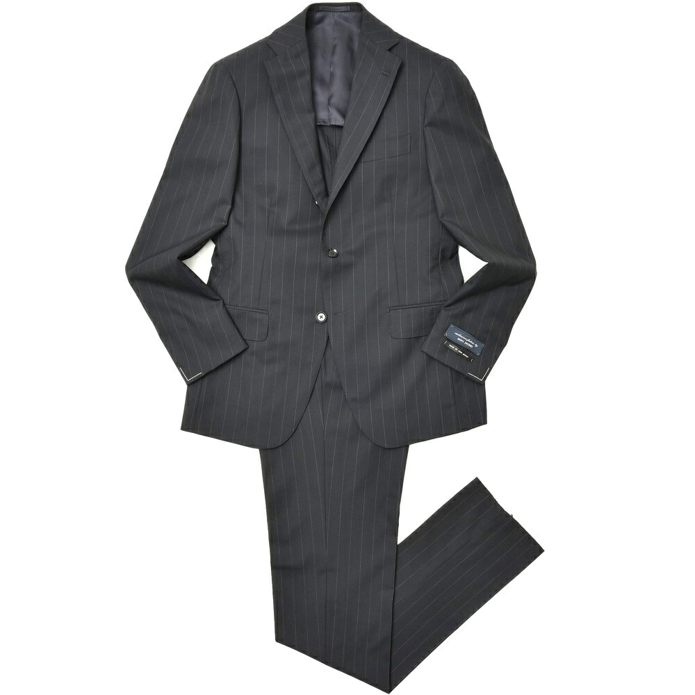 Ring Jacket リングヂャケット Super140 Sナチュラルストレッチウールチョークストライプ3b1プリーツスーツ Guj 01a Gup 02 Re021s07x スーツ Guj 01a Gup 02 Re021s07x メンズファッション 春 夏