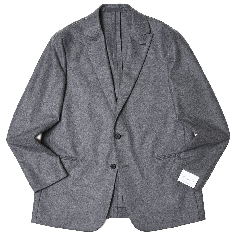 CARUSO カルーゾ　グレンチェックダブルブレストジャケット　46 SALE】CARUSO（カルーゾ）NORMAノルマ ウールメランジトロピカル