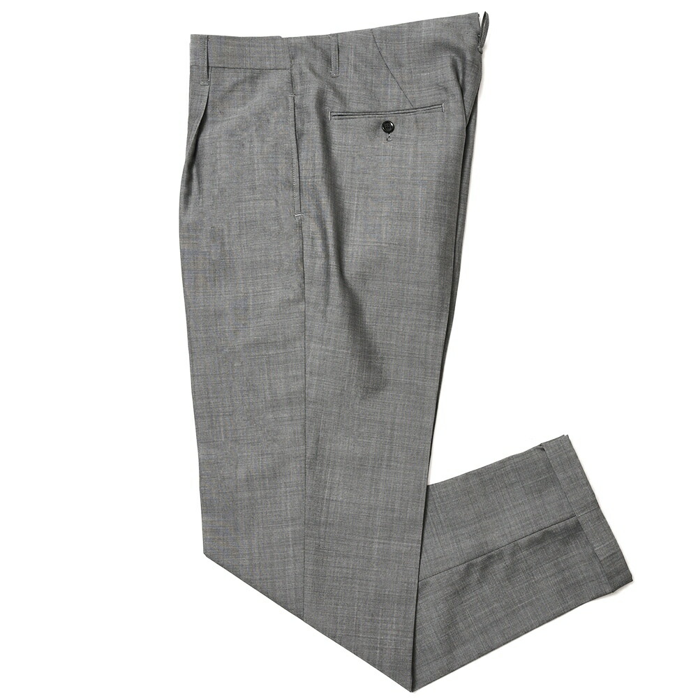 【S30】garoh（ガロウ）pants01 ウールモヘアピンヘッド1プリーツテーパードパンツ 13031800146