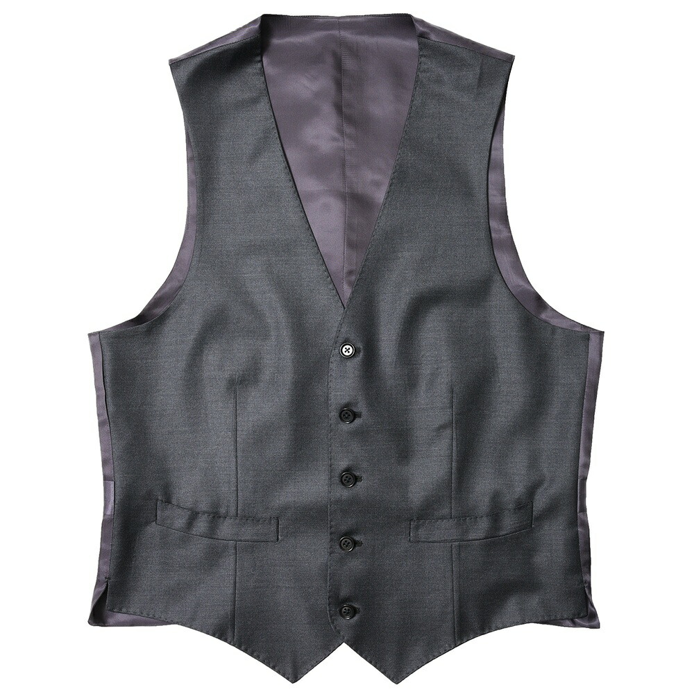 guji（グジ） SUPER150'sウールギャバジンソリッドジレ (MADE BY RING JACKET / LoroPianaファブリック使用)【オールシーズン】14021203028
