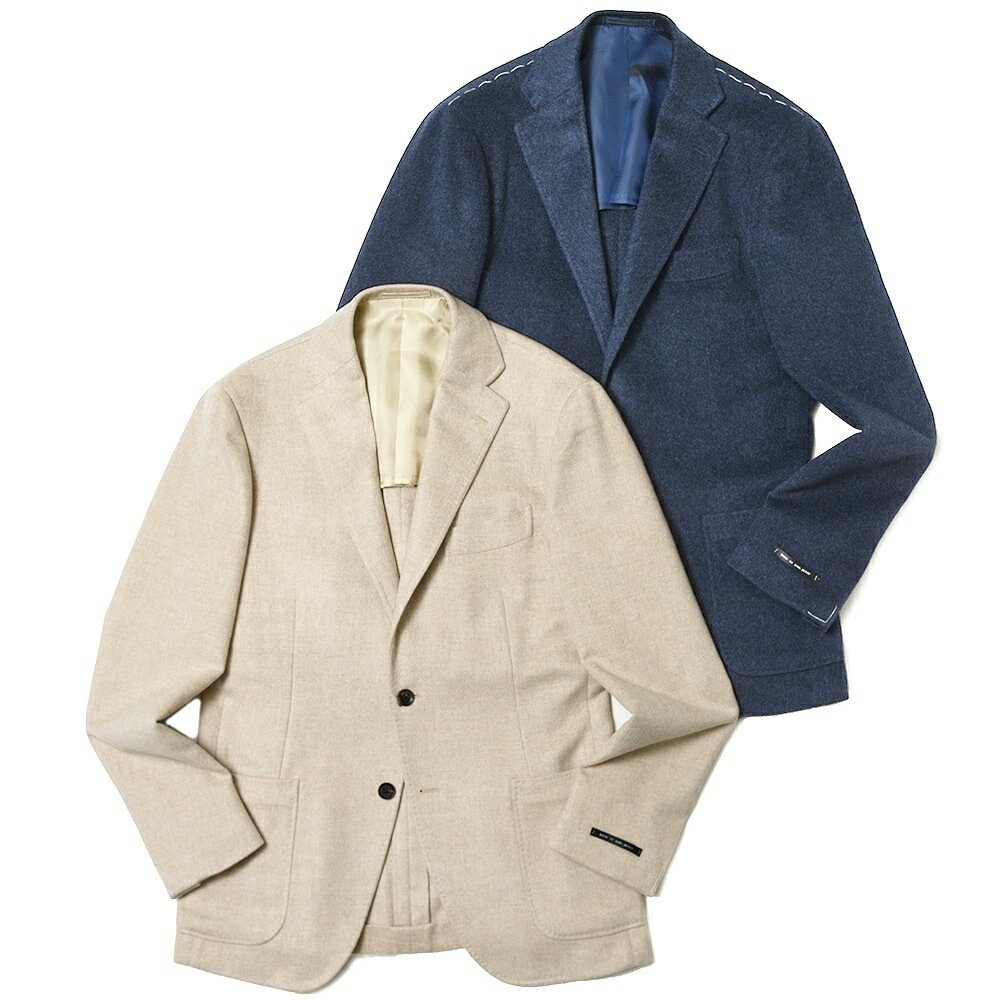 guji（グジ）カシミヤ綿ネル3B上衣 GUJ-02F（MADE BY RING JACKET / LoroPiana織り地当て嵌める)【秋/冬】17032200028   なおなお書き3