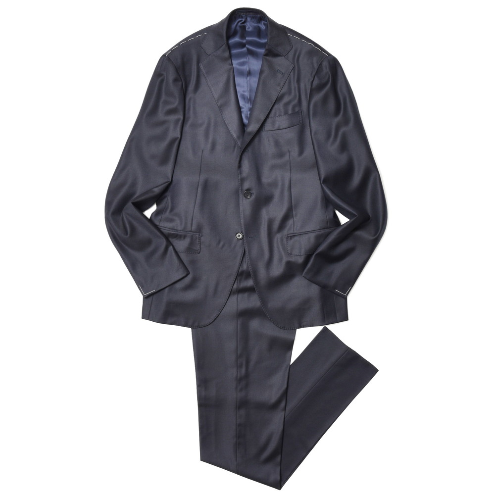 guji（グジ）SUPER130\u0027s羊毛3B1筋目背広 (MADE BY RING JACKET / LoroPiana布切れ当てはめる)【オール季節】17142201028
