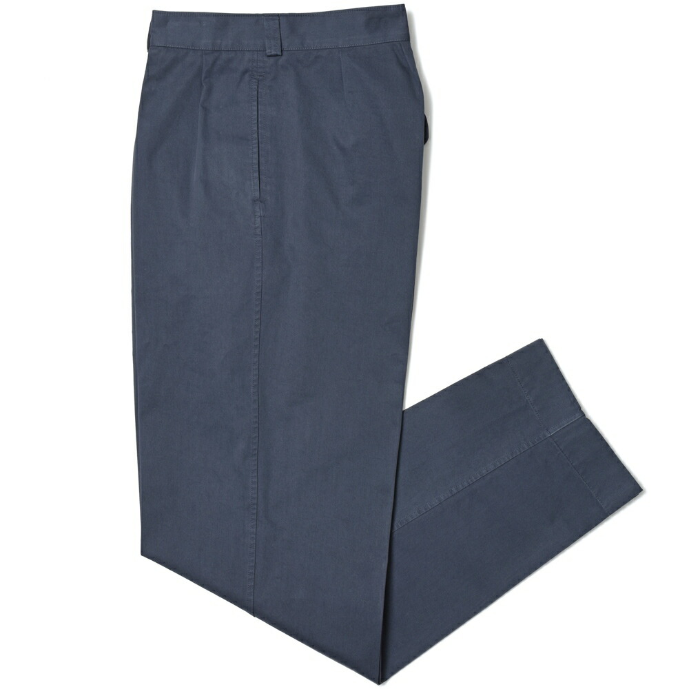 ORBIUM（オルビウム）WORKDRESS TROUSERSワークドレストラウザーズ ガーメントダイコットンギャバジン2プリーツテーパードパンツ 100 13042001129