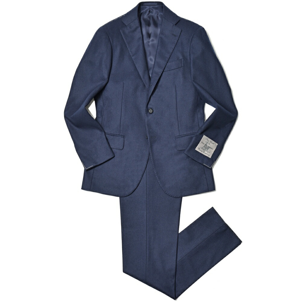 guji（グジ）ウールカシミアフランネル3B1筋目背広 (MADE BY RING JACKET / FOX Brothers布切れ当て嵌める)【秋/冬】17142213028