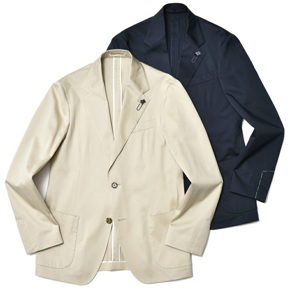【S30】LARDINI（ラルディーニ）ROMAローマ ストレッチコットンサテン2Bジャケット 6200Q/IF64402 17051001109 PS3｜ginlet（ジンレット）