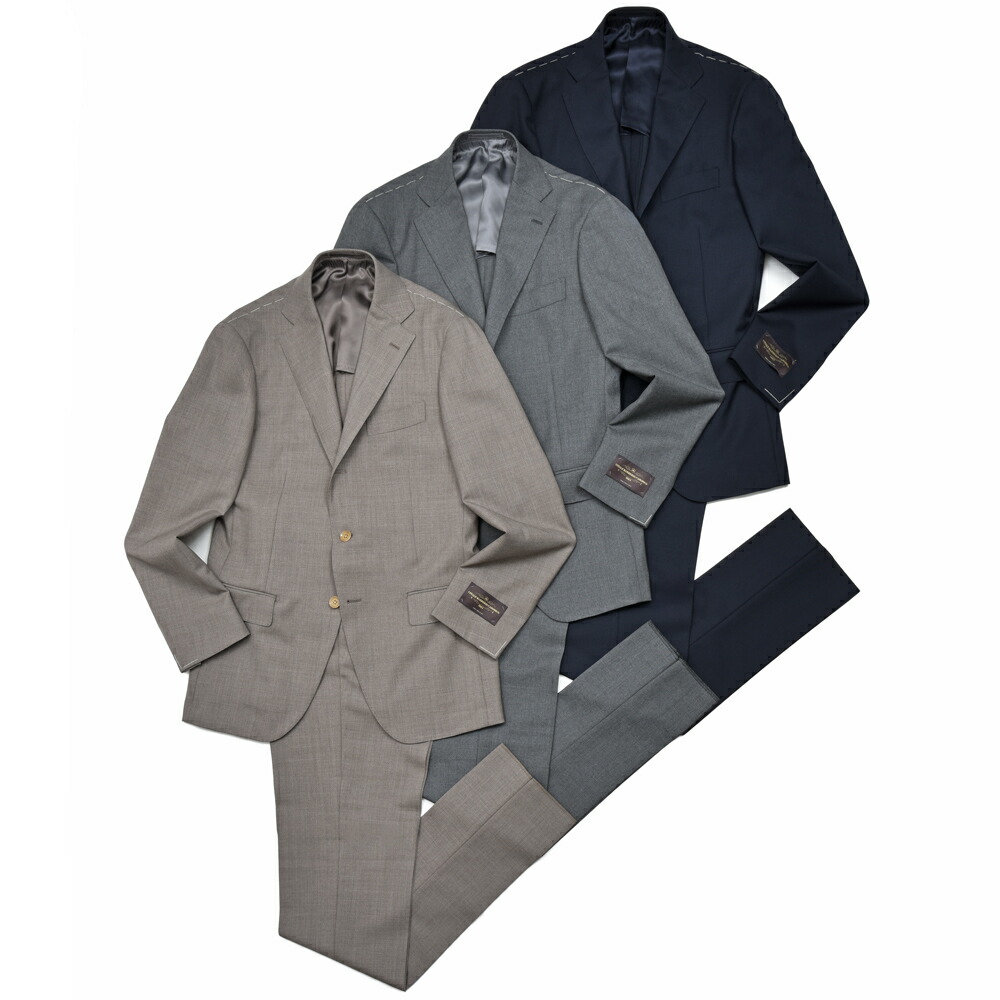 【S30】guji（グジ）ウールトロピカル3B1プリーツスーツ (MADE BY RING JACKET / VITALE BARBERIS CANONICOファブリック使用)【春/夏】17151204028 PS3｜ginlet（ジンレット）