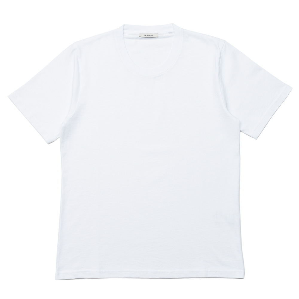 HUSBANDS（ハズバンズ） コットンジャージクルーネックS/Sカットソー H12E HATSMC COWT 12151402025