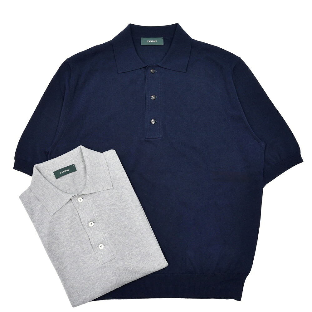 ZANONE（ザノーネ） 12ゲージコットンクレープS/Sニットポロ POLO MC/SLIM FIT/810162/ZY318/36403 16051004052