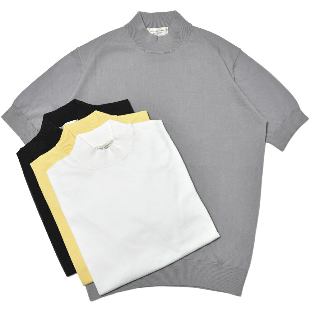 FILIPPO DE LAURENTIIS（フィリッポ デ ローレンティス）ギザコットンS/Sモックネックニット LU1MC41 16051006109