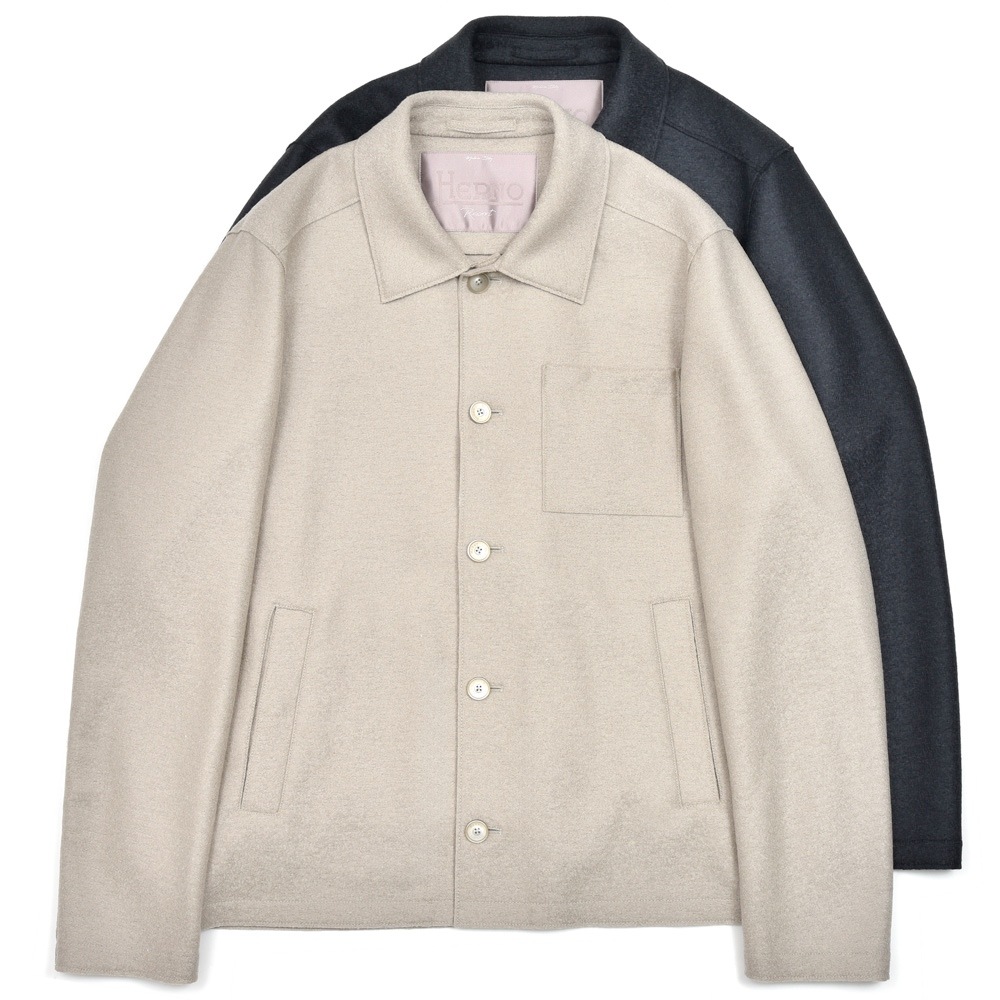 【新作】ヘルノ HERNO メンズ スウェットシャツ 楽天市場】HERNO ヘルノ フェルトウール シャツジャケット