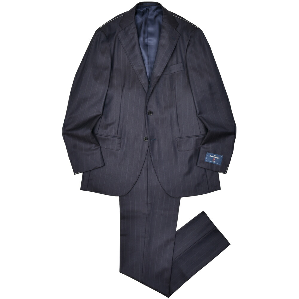guji（グジ）ウールシャドーストライプ3B1筋目背広 MADE BY RING JACKET / Ermenegildo Zegna - TROFEO 17152201028