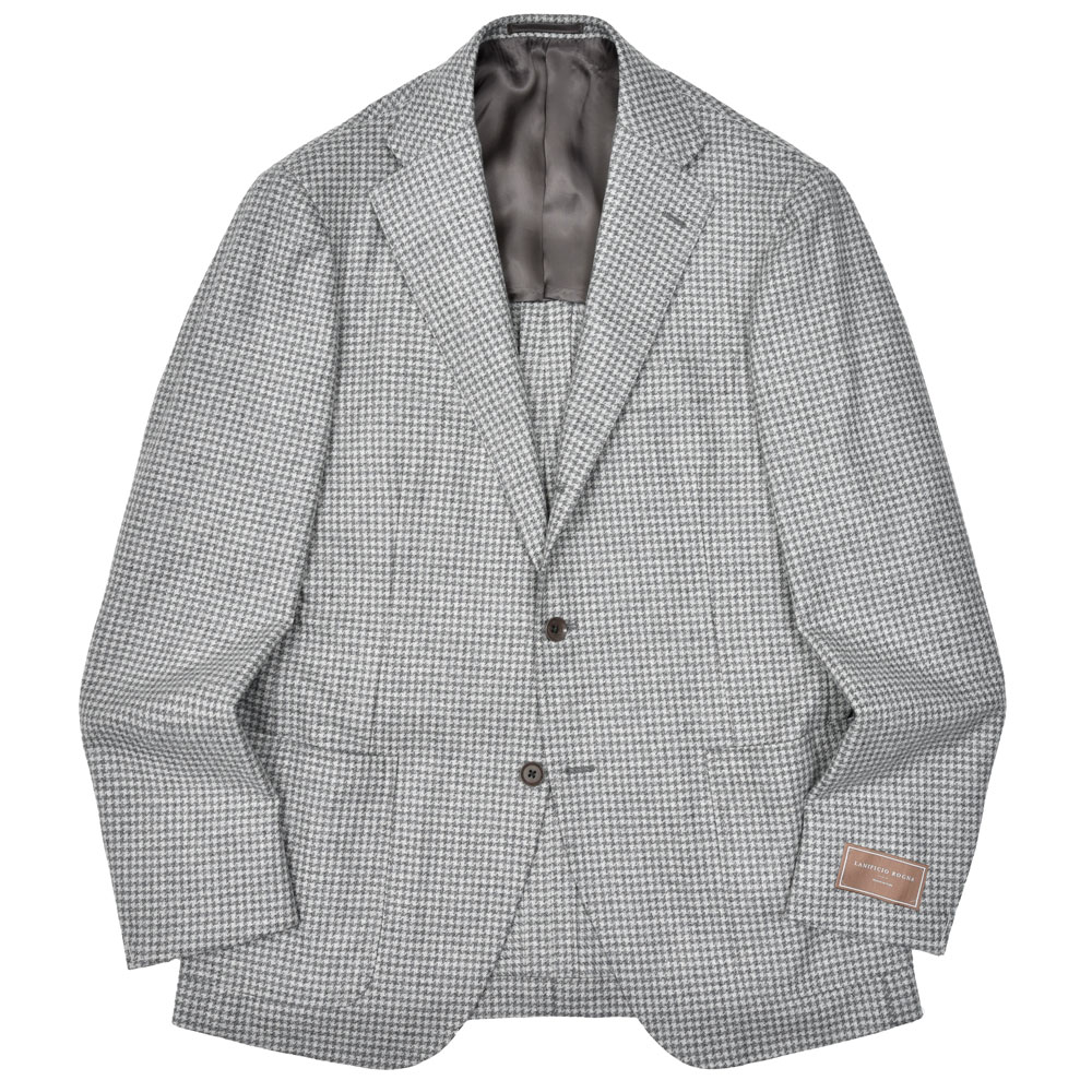 guji（グジ） ウールカシミアハウンドトゥース3Bジャケット MADE BY RING JACKET / LANIFICIO ROGNA 17052201028