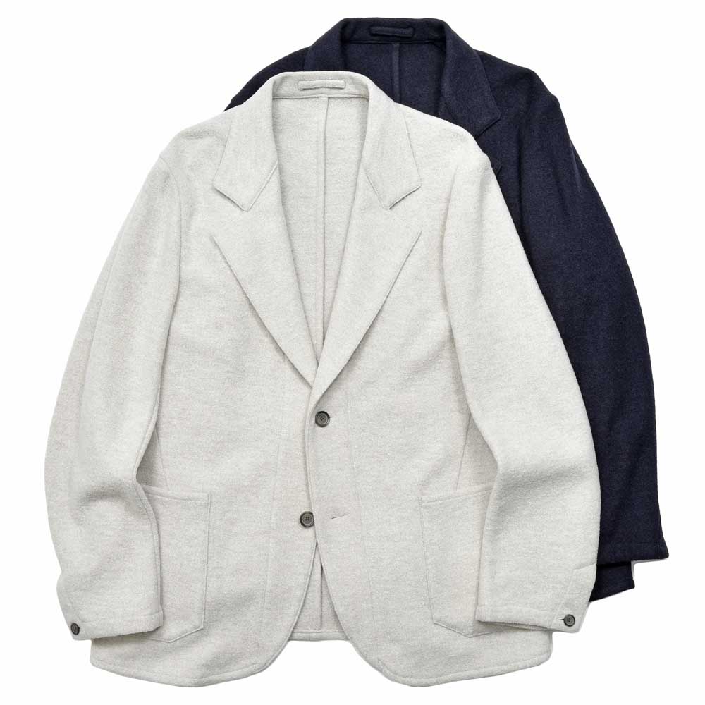 【S30】la favola（ラファーヴォラ）ウールナイロンジャージ2Bジャケット SHORT JACKET J31 17052400146 PS3｜ginlet（ジンレット）