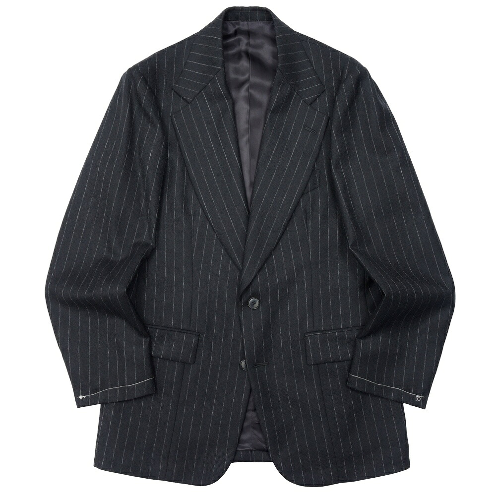 garoh（ガロウ） jacket06 ウールサージピンストライプ2Bジャケット 17052800146