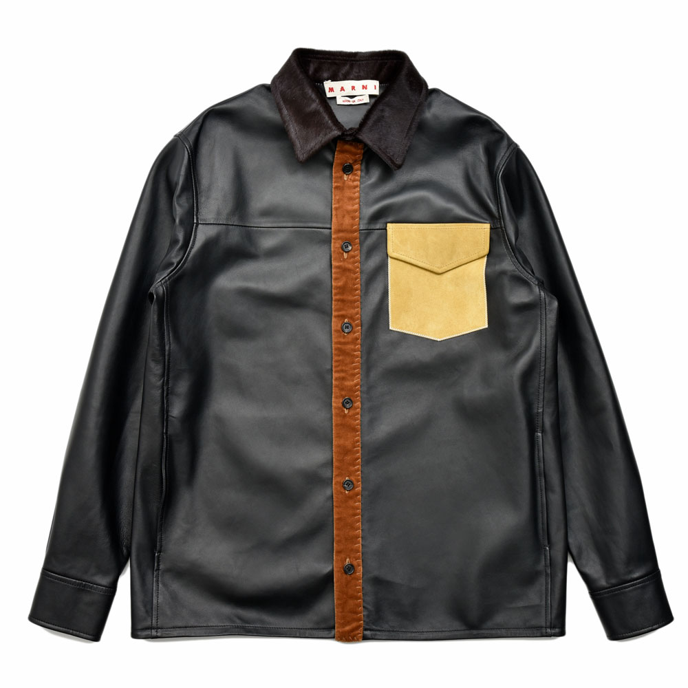 MARNI（マルニ） シープレザーコンビシャツ CUMY0025MQ ULA736 14252401138