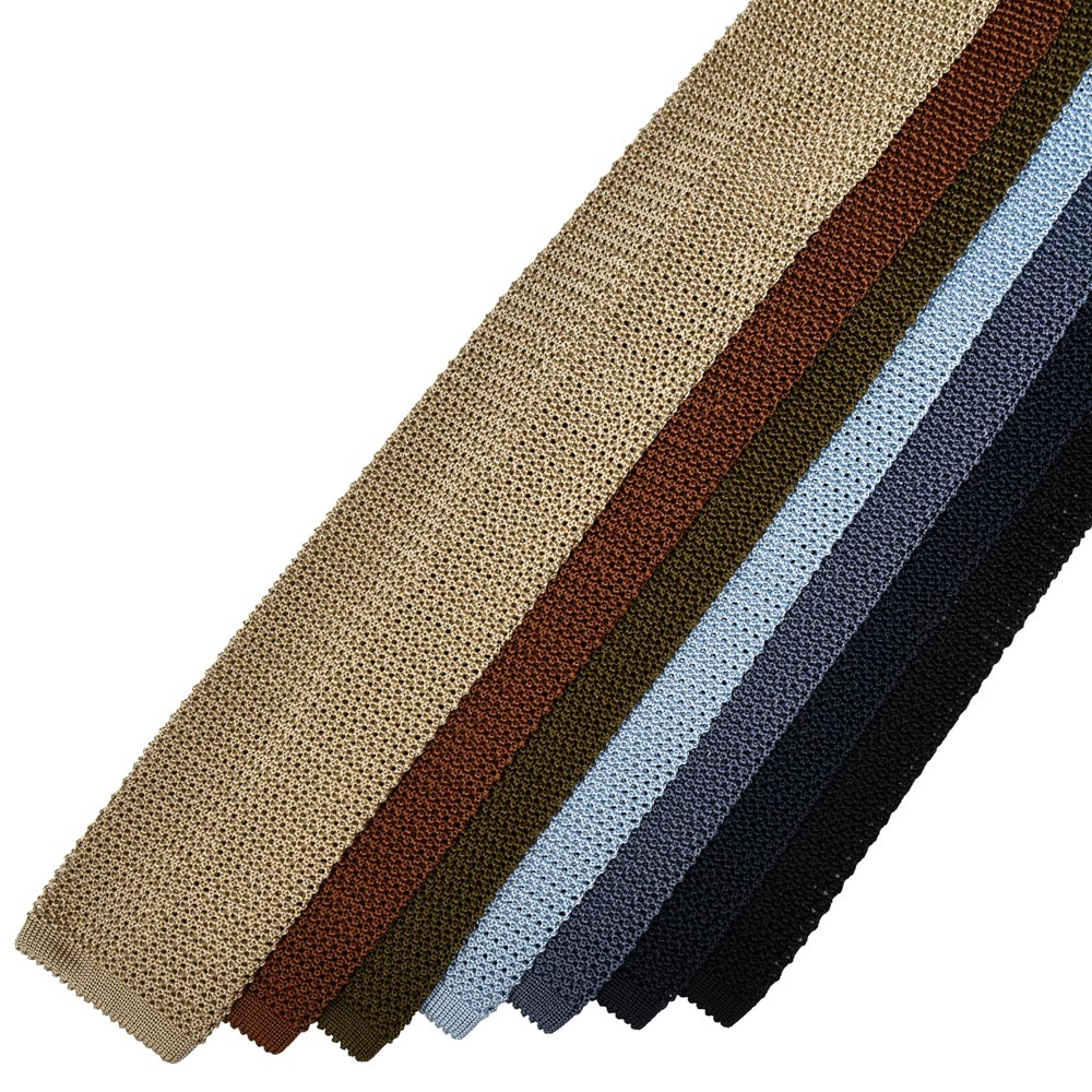 Atto Vannucci／アット ヴァンヌッチ シルク ソリッド ニットタイ Atto Vannucci（アット ヴァンヌッチ）シルクニットソリッドタイ