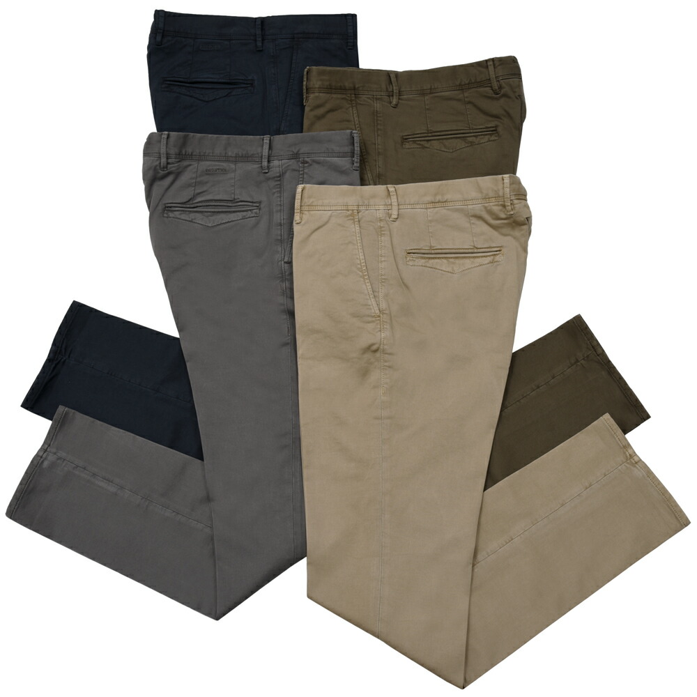 INCOTEX SLACKS（インコテックス スラックス） SLIM FIT ガーメントダイコットンストレッチサテンテーパードパンツ 18S100-40593/21517 13052004052