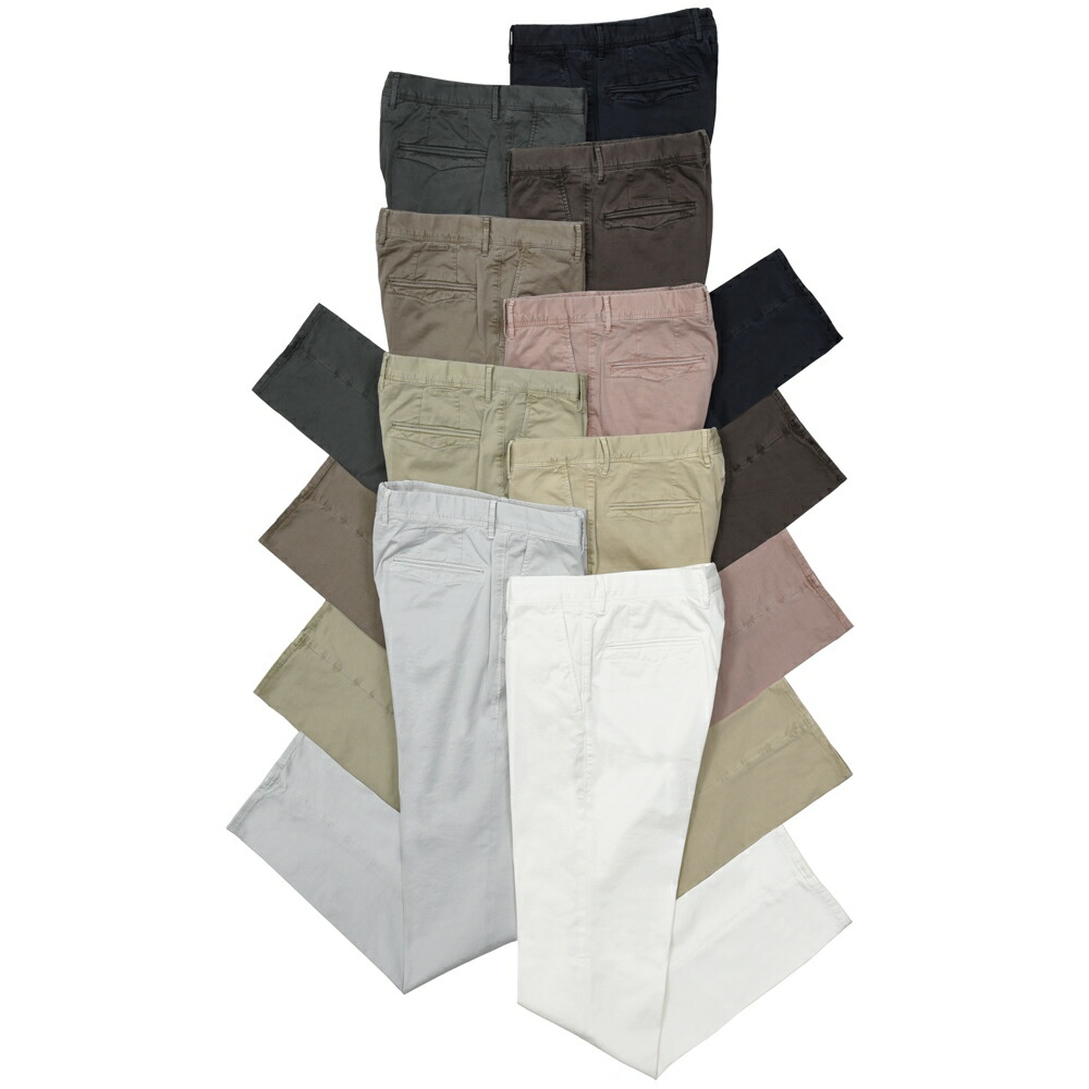 INCOTEX SLACKS（インコテックス スラックス）SLIM FIT ガーメントダイオーガニックコットンストレッチチノテーパードパンツ 18S100/9664C/51601 13061001052｜ginlet（ジンレット）
