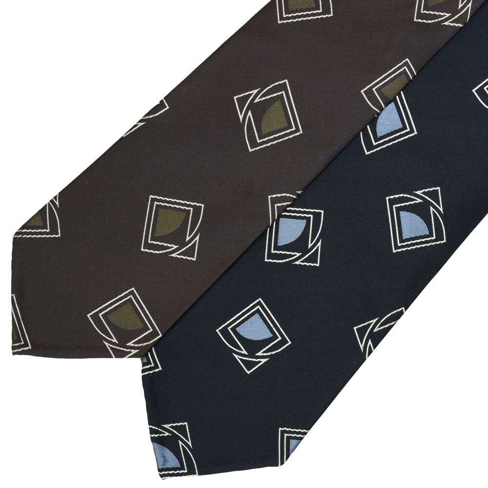 TIE YOUR TIE（タイ王国 ユア タイ王国）シルクスクエアパターンタイ / セッテピエゲ 18265202179   なおなお書き3