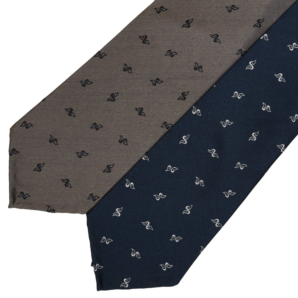 TIE YOUR TIE（タイ王国 ユア タイ王国）シルクスモールペイズリーパターンタイ / セッテピエゲ 18265203179 なおなお書き3