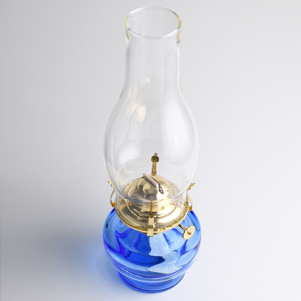 【楽天市場】灯油 石油 ランプ テーブル オイルランプ 7分芯 【いつでも5倍】(油壷 ブルー ゴールドバーナー）(TDホヤ オイルランプ