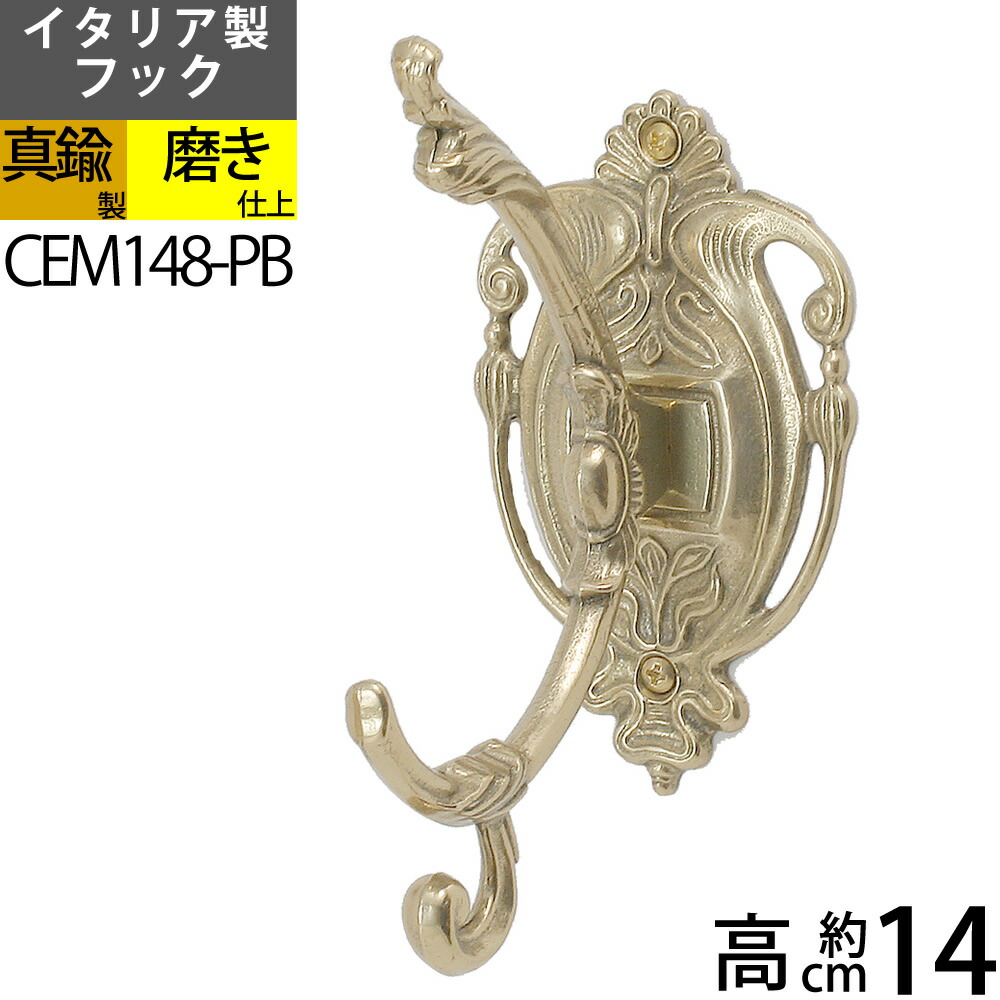 Brass Medallion Double Hook