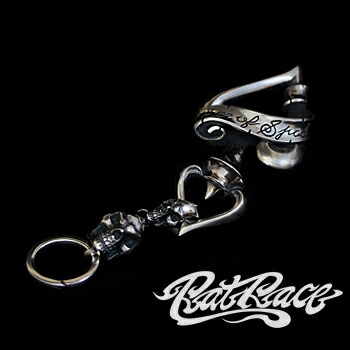 楽天市場】メンズ キーチェーン シルバー925 ブランド スペード スカル