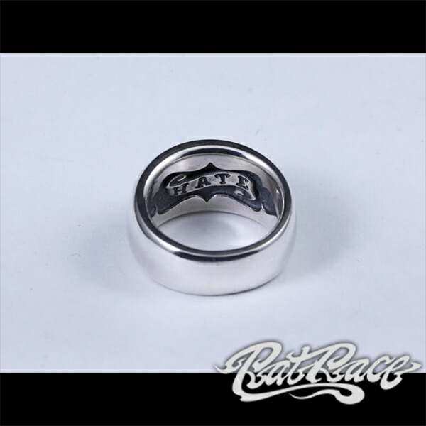 爆売り Rat Race ラットレース R A W ドームドリング ナロー Hate シルバーリング 7 30号 リング 指輪 メンズ ドーム シンプル ヘイト リボン シルバー シルバー925 男性用 銀 ブランド プレゼント 人気 彼氏 新宿 銀の蔵 お歳暮 Itez In