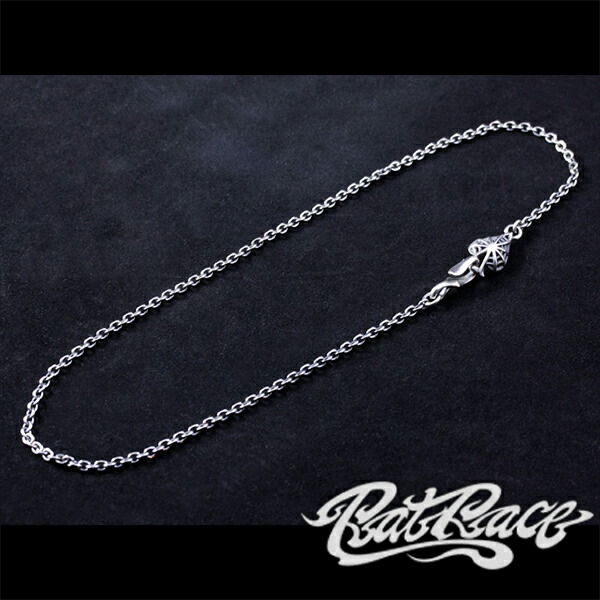 即日出荷 Rat Race ラットレース スペードスパイダーウェブ フックネックチェーン N 50cm シルバーチェーン 蜘蛛 蜘蛛の巣 あずきチェーン 小豆 スパイダー チェーン メンズ シルバー925 男性用 鎖 銀 デザインチェーン ネックレス ブランド 人気 彼氏 日本製 Fablab Rw