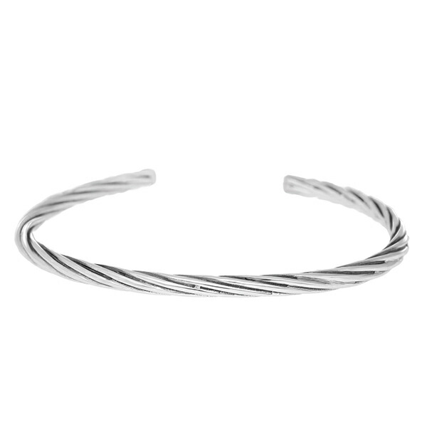 シルバー★ストライプバングル★美品 メゾン マルジェラ MAISON MARGIELA MAISON MARGIELA バングル