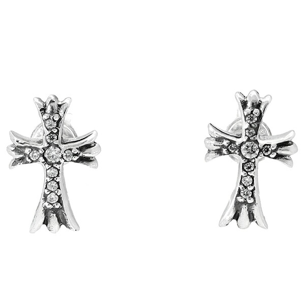 ☆在庫一掃セール☆ 両耳シルバー925 クロス 十字架 スタッド 新品 シルバー925 ピアス クロス 十字架 キャッチ付 両耳 匿名