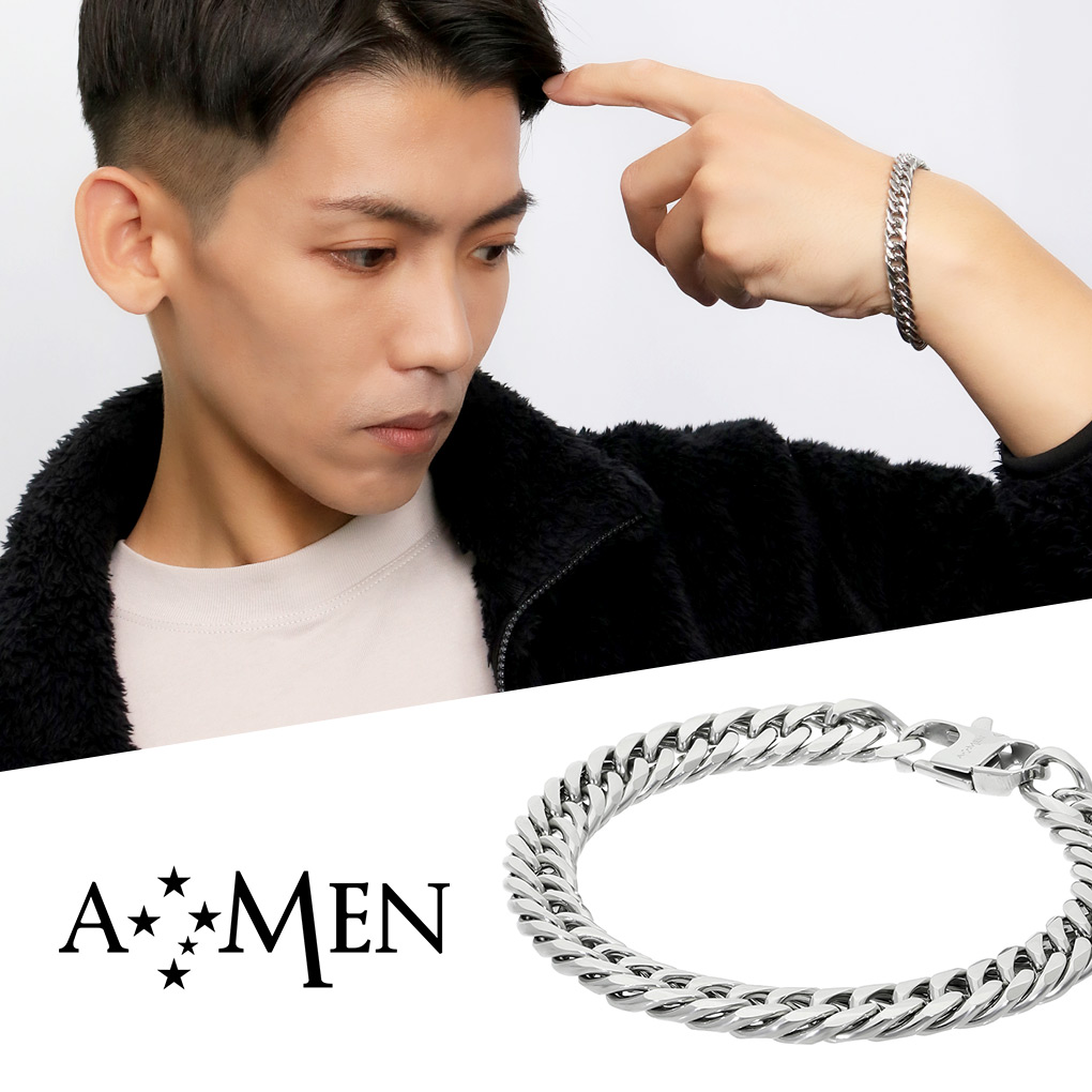 楽天市場】AMEN アメン ブラック ツートン 喜平チェーン ステンレス