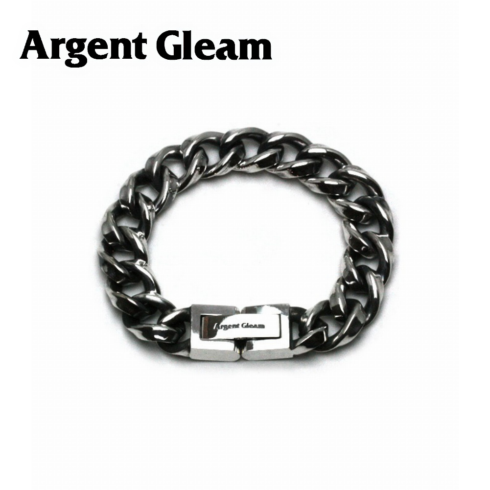 ArgentGleam アージェントグリーム シルバー925 ブレスレット Stream Chain Bracelet AB-477 ブランド ARGENT GLEAM シンプル 高級感 ボリューム感 高級 美しい ジョイント 中折れ式 中折れ シルバー チェーン オリジナル コントラスト ひねり ボリューム ブレスレット