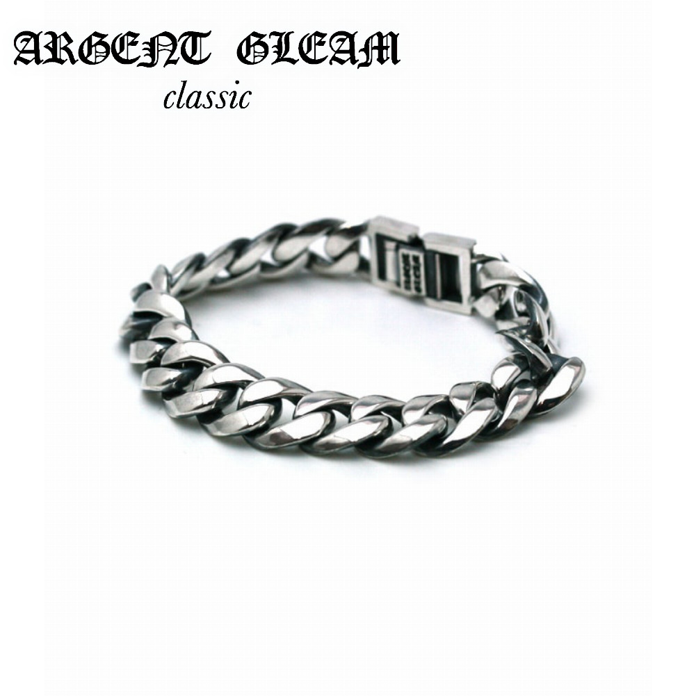 ArgentGleam Classic アージェントグリームクラシック シルバー925 ブレスレット Narrow AGB-109 ブランド ARGENT GLEAM ーブレスレット チェーンブレスレット シンプル チェーンブレス プレーン 中折れ式 ナロー シルバー ブレスレット ジョイント クラッシック シック
