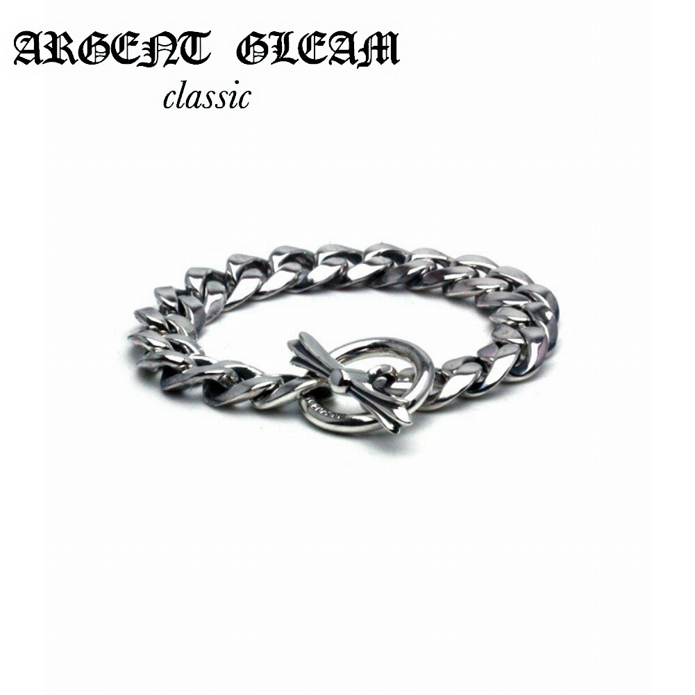 ArgentGleam Classic アージェントグリームクラシック シルバー925 ブレスレット Narrow AGB-147 ブランド ARGENT GLEAM シック チェーン 大人 バータイプ プレーン ナロー シンプル ジョイント チェーンブレス チェーンブレスレット ブレスレット シルバー