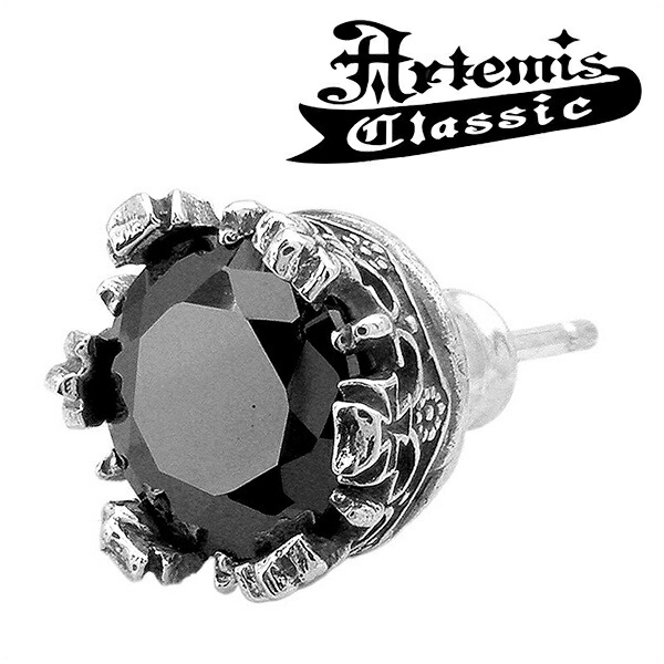 Shinjuku Gin No Kura Black Stone Clung Stud Earrings 1 P Piece For Black Stone Clung Stud Earrings 1 P Piece For The Ear Artemis Clic Men S Silver 925 Mens Earring Pierce
